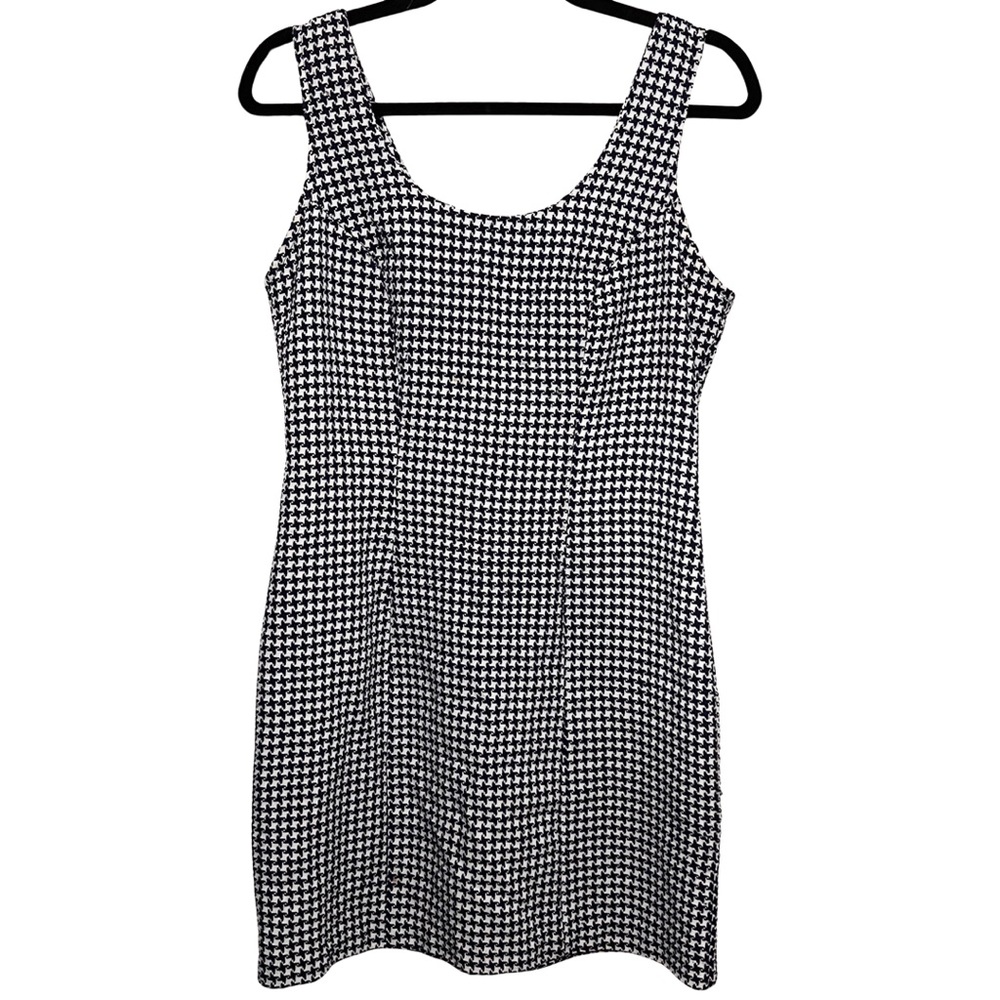 Vintage Black and White Houndstooth Jumper Dress - Picture 1 of 8